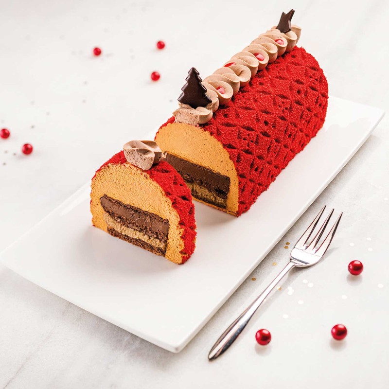 Demarle Nordic Log Silicone Mould 3D Mat 275 × 186 Demarle Nordic Log Silicone Mould 3D Mat 275 × 186