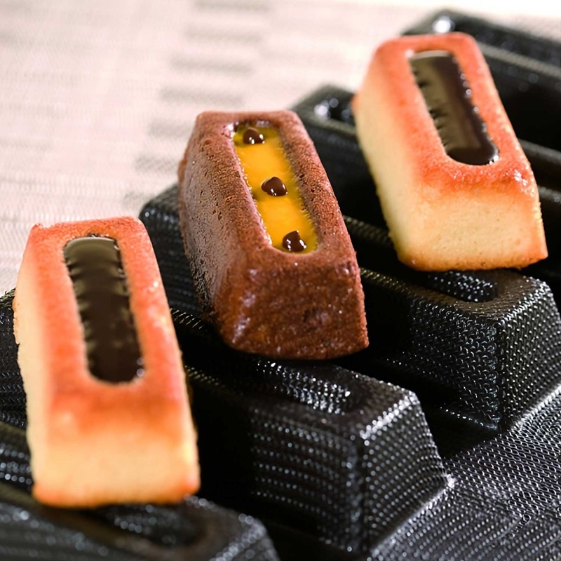 Demarle Savarin Bar Silicone Mould 24 Cavities Flexipan 600x400 Demarle Savarin Bar Silicone Mould 24 Cavities Flexipan 600x400