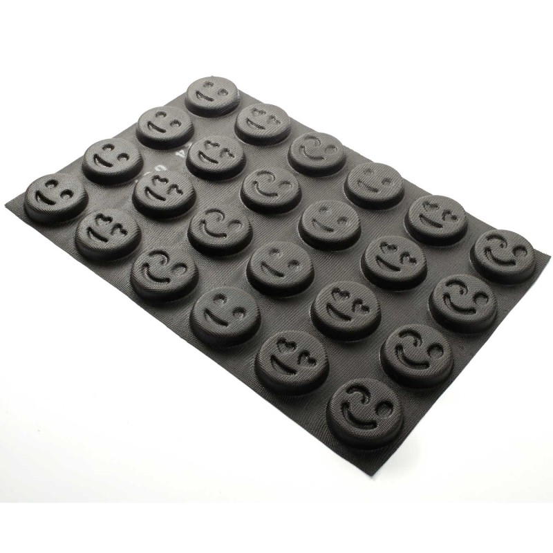 Demarle Smiley Silicone Mould 24 Cavities Flexipan 600x400 Demarle Smiley Silicone Mould 24 Cavities Flexipan 600x400